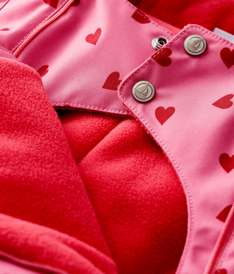 Combipilote b&eacute;b&eacute; fille rose/rouge