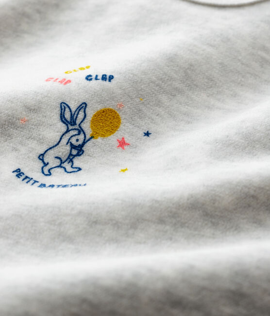 Grijs fluwelen slaappakje baby grijs BELUGA CHINE