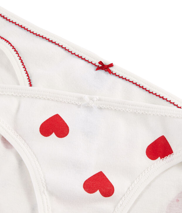 Lot de 2 culottes coeur femme multicouleur