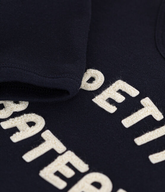 Fleece sweatshirt voor baby's blauw SMOKING