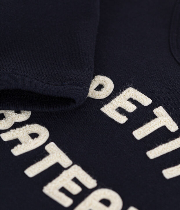 Sweatshirt en molleton b&eacute;b&eacute; bleu marine