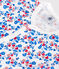 Kort babypakje van katoen met met bloemenprint wit MARSHMALLOW/wit MULTICO