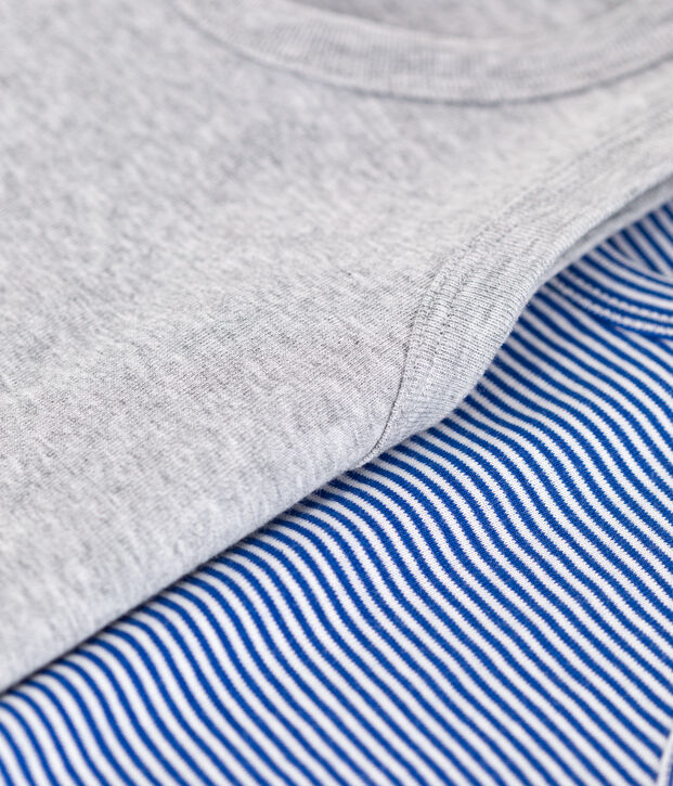 Setje met 2 katoenen hemdjes met streepjes voor kinderen multicouleur