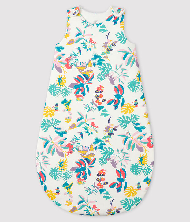 Meeneembare trappelzak voor baby wit/multicouleur