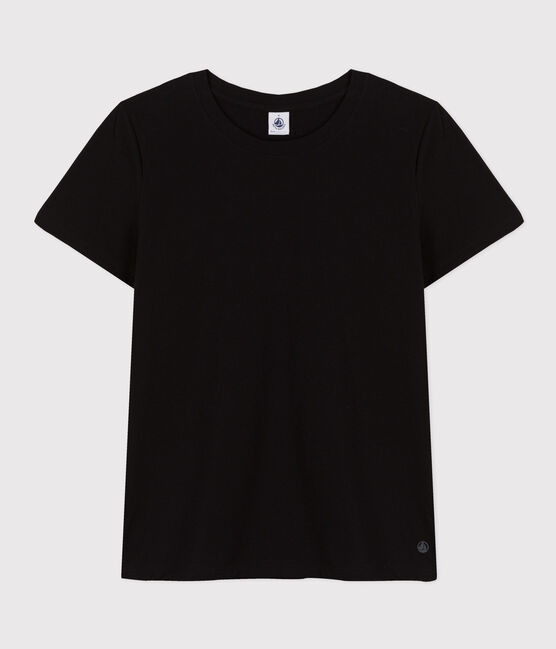 LE DROIT, katoenen T-shirt voor dames met ronde hals zwart BLACK