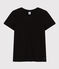 LE DROIT, katoenen T-shirt voor dames met ronde hals zwart BLACK