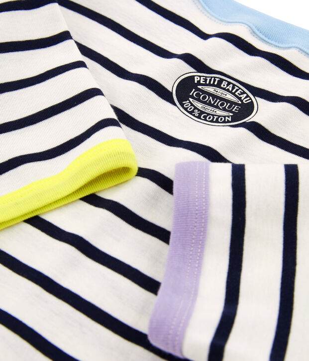 Iconisch damesshirt wit/blauw