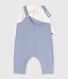 Ensemble salopette et body b&eacute;b&eacute; en coton avec col uni