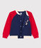 Teddy en molleton enfant garçon bleu CHALOUPE/blanc MULTICO