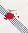 Katoenen T-shirt met Monsieur Madame-motief voor baby's wit MARSHMALLOW
