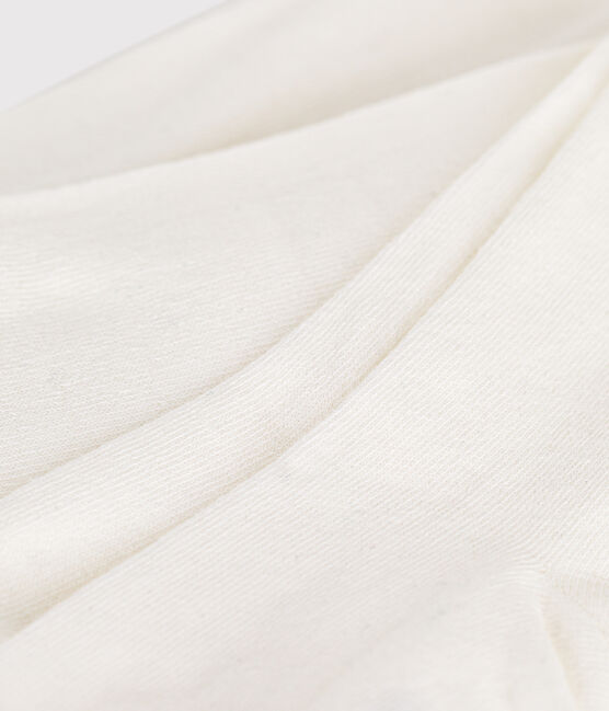 Effen broekkousen van katoenjersey voor kinderen wit MARSHMALLOW
