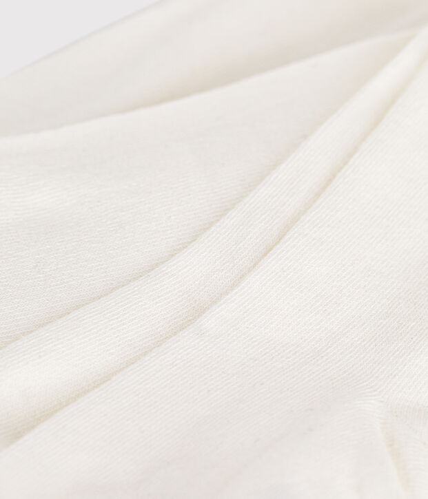 Collants enfant en coton unis blanc
