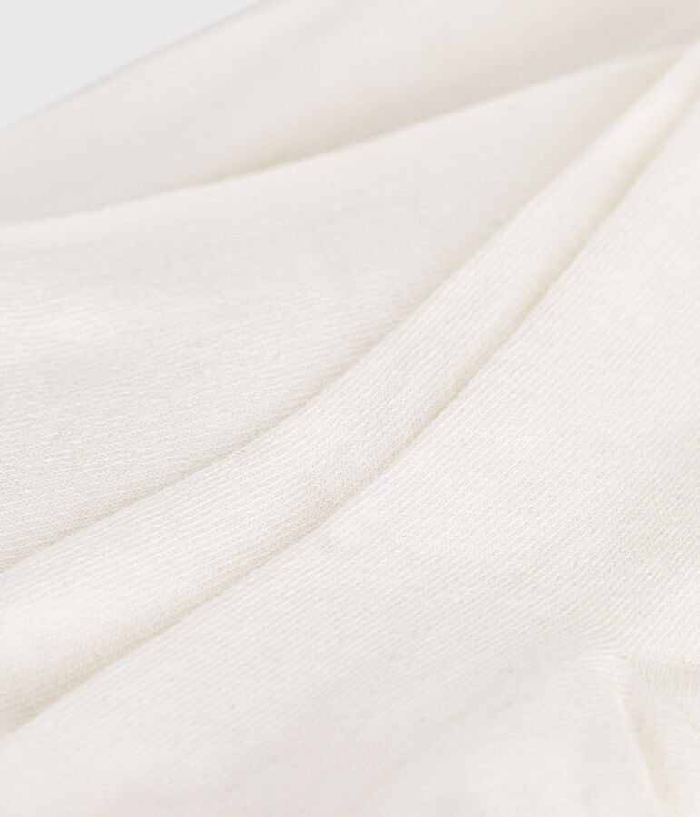 Collants enfant en coton unis blanc MARSHMALLOW
