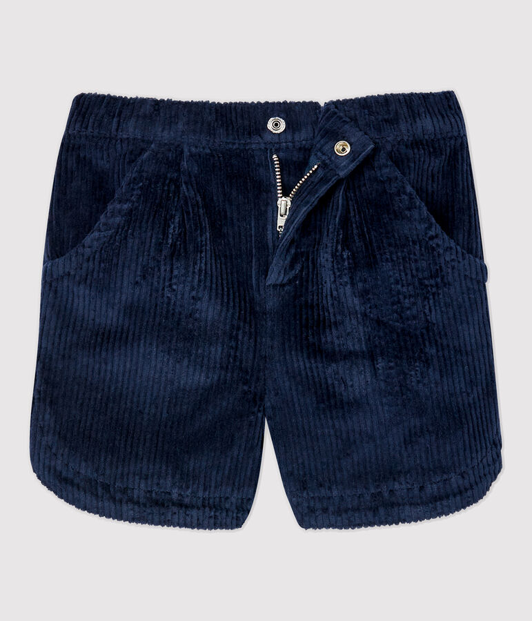 Meisjesshort van fluweel blauw SMOKING