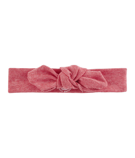 Haarband voor meisjes wit MARSHMALLOW/rood TERKUIT