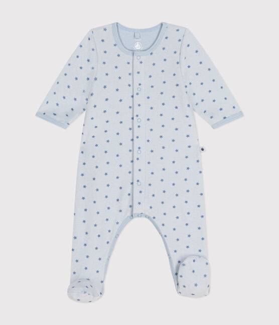 Fluwelen bodypyjama met sterretjes voor baby's blauw GOMME/ BEACH