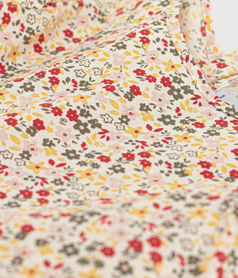 Robe en popeline enfant fille blanc AVALANCHE/ MULTICO