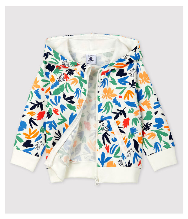 Molton vest voor baby's. wit/multicouleur