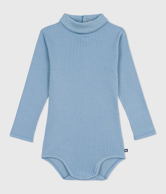 Body bébé col roulé en coton uni ADRIATIC