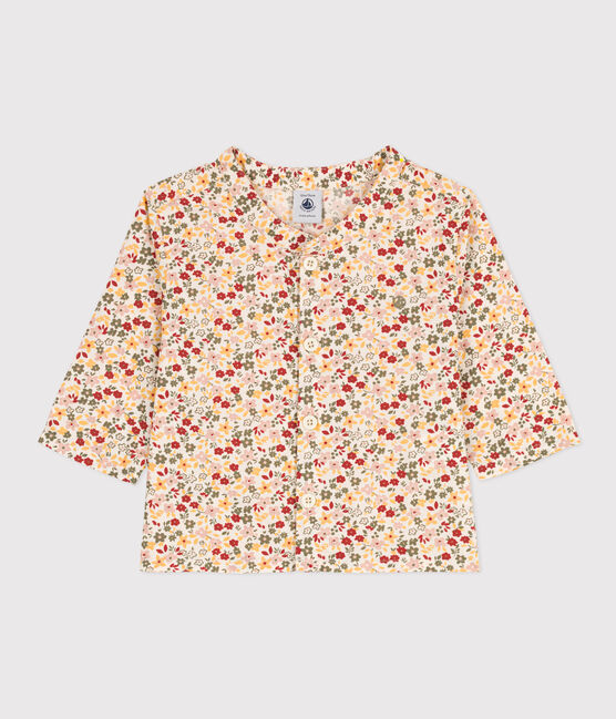 Hemd met print van popeline voor baby's wit AVALANCHE/ MULTICO