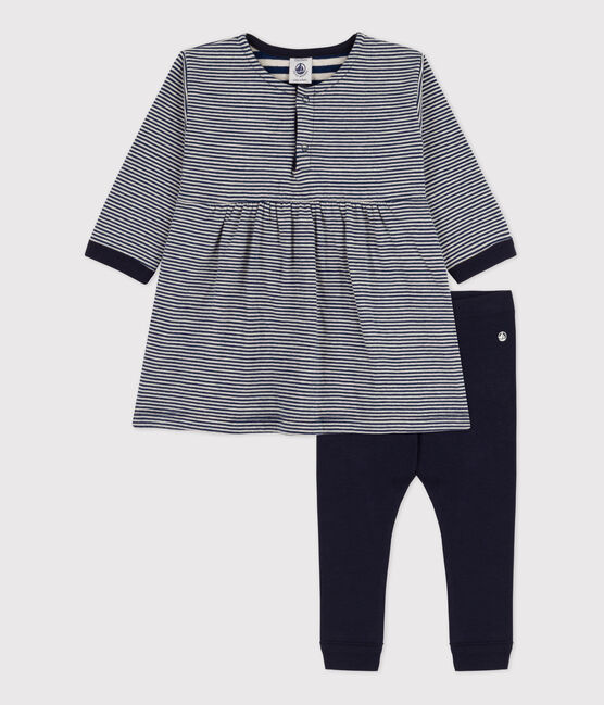 Ensemble cadeau bébé : robe et legging variante 1
