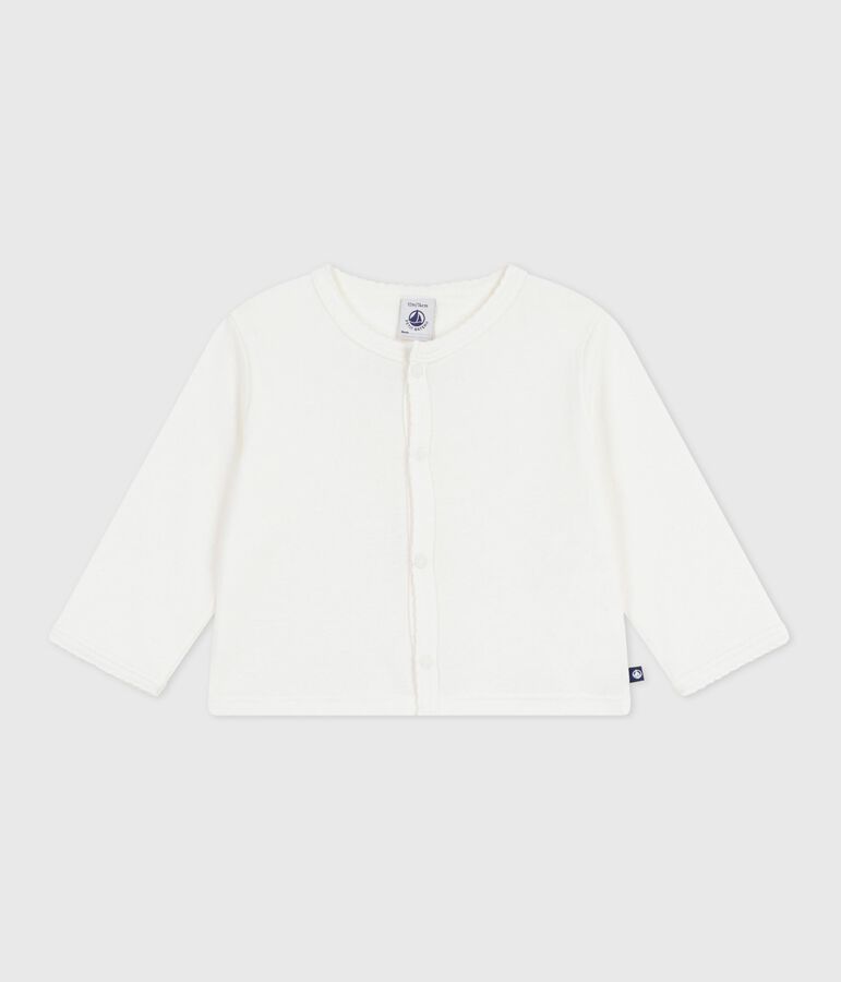 Effen katoenen babyvestje wit