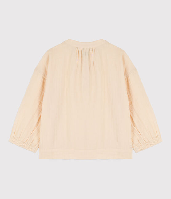 Blouse en gaze de coton enfant fille écru AVALANCHE