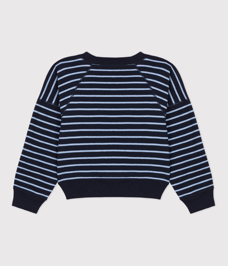 Sweatshirt van katoen voor jongens/meisjes blauw/blauw