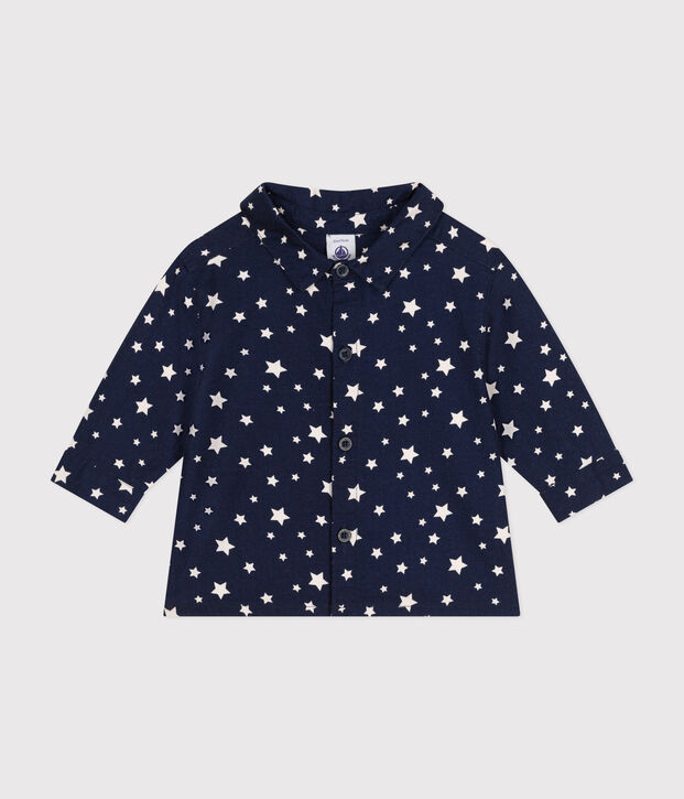 Chemise en flanelle b&eacute;b&eacute; bleu/blanc