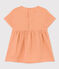 Robe manches courtes en gaze de coton bébé rose SIENNA