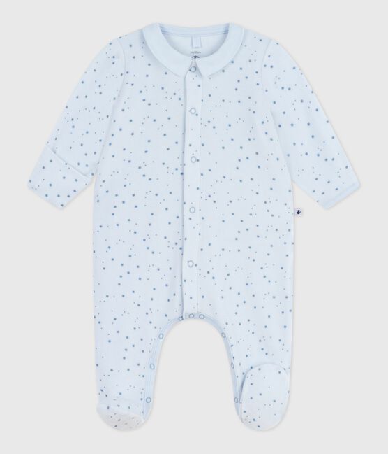 Fluwelen babypyjama met kraag en print FRAICHEUR/ ADRIATIC