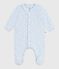 Fluwelen babypyjama met kraag en print FRAICHEUR/ ADRIATIC