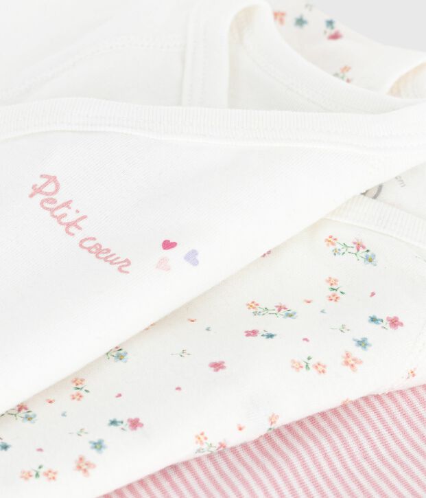 Set van katoenen babyrompertjes met print en korte mouwen multicouleur