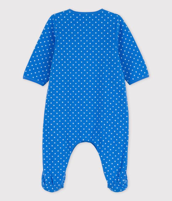 Bodyjama van biokatoen blauw BRASIER/grijs MARSHMALLOW