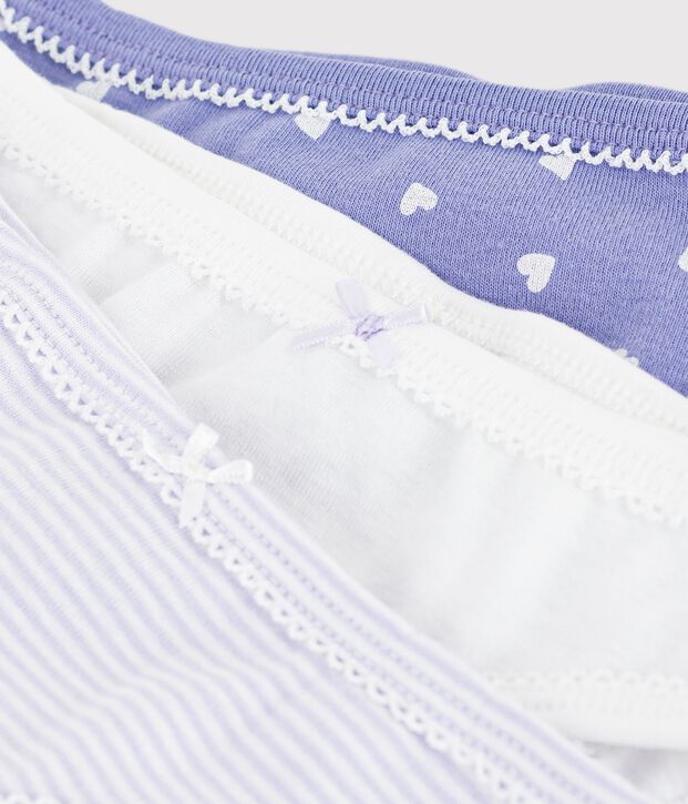 Lot de culottes enfant en coton &agrave; c&oelig;urs multicouleur