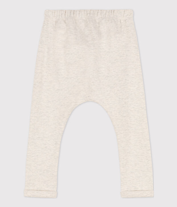 Broek in dikke jersey voor baby's beige