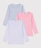 Lot de tee-shirts enfant en coton manches longues unis multicouleur