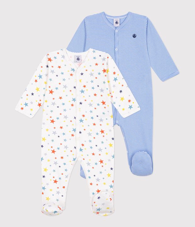 Setje van katoenen babypyjama's met print multicouleur