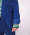 Effen fluwelen kinderhemd blauw