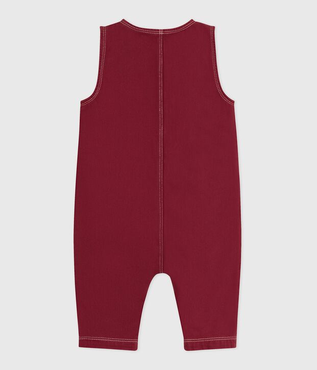Lang babypakje in effen denim rood