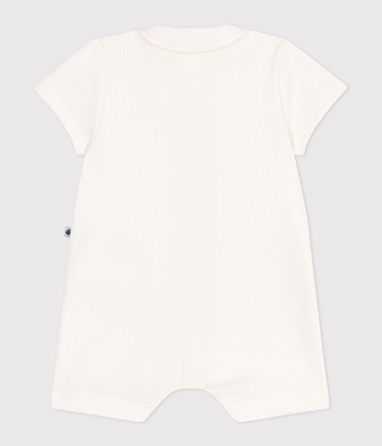 Combicourte b&eacute;b&eacute; en coton et son col brod&eacute; blanc