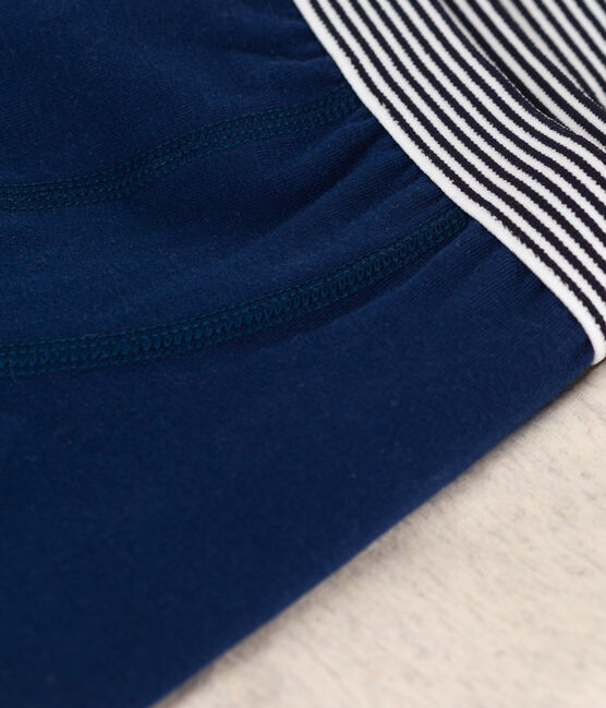 Set van 2 effen boxershorts voor jongens in katoen en elastaan variante 1