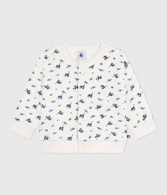 Katoenen babyvestje met bloemenprint blauw MILK/ SOIR