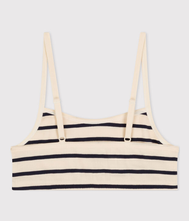 Soutien-gorge Brassi&egrave;re sans armatures Femme &eacute;cru/bleu