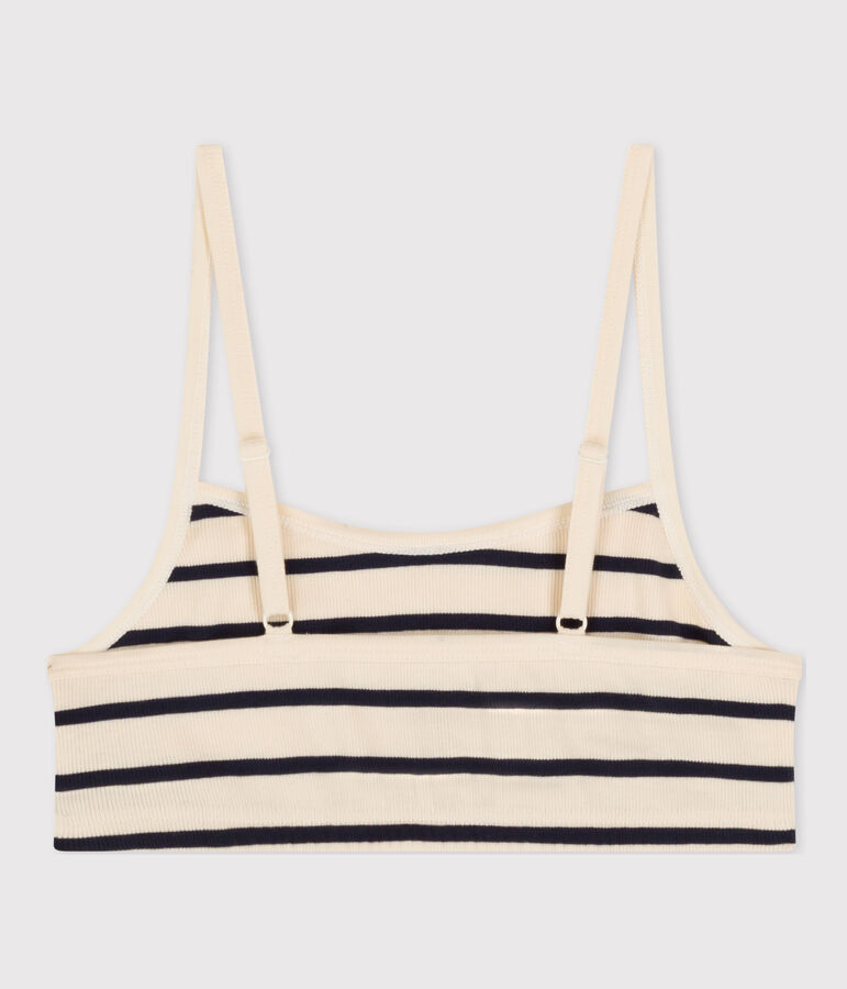 Beugelbeha voor dames ecru/blauw