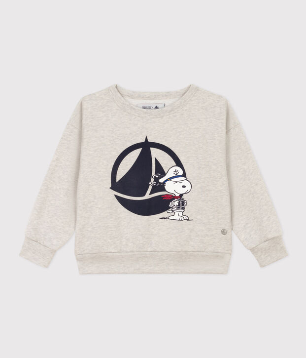 Sweatshirt en molleton enfant fille / gar&ccedil;on gris chin&eacute; clair