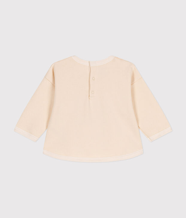 Fleece sweatshirt voor baby's ecru