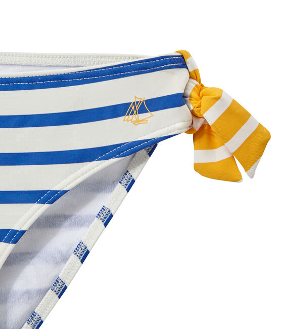 Maillot de bain fille 2 pièces blanc MARSHMALLOW/bleu PERSE