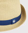 Strohoed meisje-jongen blauw NATUREL CLAIR