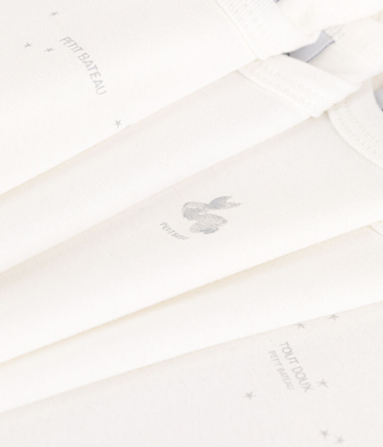 Lot de 5 bodies manches courtes lapins en coton multicouleur